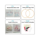 Konrisa Flamingo Embroidery Kit for Beginners with Floral Print Pattern Full Range