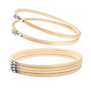 WOWOSS 6 Pieces 12 Inch Adjustable Wooden Round Embroidery Hoops Bamboo Circle Cross Stitch