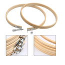 WOWOSS 6 Pieces 12 Inch Adjustable Wooden Round Embroidery Hoops Bamboo Circle Cross Stitch
