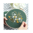 Full Range of Pattern Embroidery Starter Kit | Kissbuty Cross Stitch Kit Including Embroidery Fabric With Floral Pattern