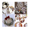 FEBSNOW 16 Pieces 4 Inch Adjustable Embroidery Hoops Bamboo Circle Cross Stitch Hoop Ring for Craft Practice Sewing Material