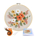 Full Range of Pattern Embroidery Starter Kit | Kissbuty Printed Embroidery Kit Including Embroidery Fabric With Pattern