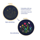 Caydo Embroidery Kit With Pattern | Cross Stitch Kits For Beginners With Embroidery Fabric