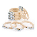 Caydo 10 Pieces 2.5 Inch Mini Bamboo Circle Embroidery Hoops, Cross Stitch Hoop for Embroidery