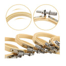 BigOtters | 3 Inch Embroidery Hoops | Adjustable | Bamboo | For Cross Stitch