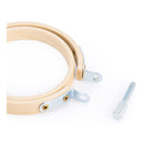 Caydo 10 Pieces 2.5 Inch Mini Bamboo Circle Embroidery Hoops, Cross Stitch Hoop for Embroidery