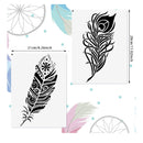 6 Decorative Mandala Feather Stencils | Beautiful Feather Template | Mandala Stencil