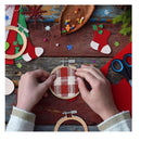 Caydo 10 Pieces 2.5 Inch Mini Bamboo Circle Embroidery Hoops, Cross Stitch Hoop for Embroidery