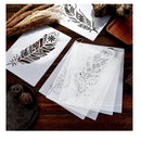 6 Decorative Mandala Feather Stencils | Beautiful Feather Template | Mandala Stencil