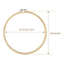 Round Bamboo Embroidery Hoop | Umoonfine 8 Pieces 8 Inches Embroidery Hoops Bamboo Circle Cross Stitch Hoop