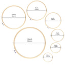 Caydo 7 Pieces 7 Sizes Embroidery Hoops Set 4 Inch to 12 Inch Bamboo Circle