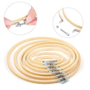 Caydo 7 Pieces 7 Sizes Embroidery Hoops Set 4 Inch to 12 Inch Bamboo Circle