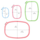 Pllieay 4 Pieces 4 Sizes Square Embroidery Hoops ABS Plastic Cross Stitch Hoops For DIY Embroidery Crafts