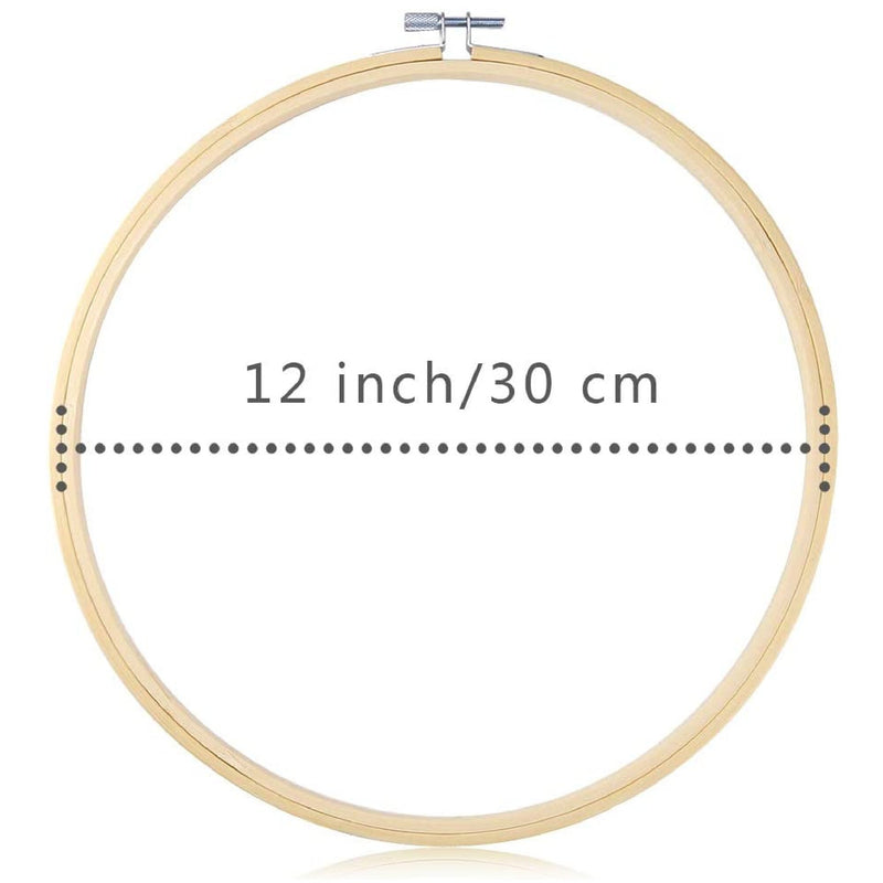 Caydo 3 12 Inch Wooden Embroidery Hoops | Circles | Cross Stitch Rings For Crafts | Practical Sewing