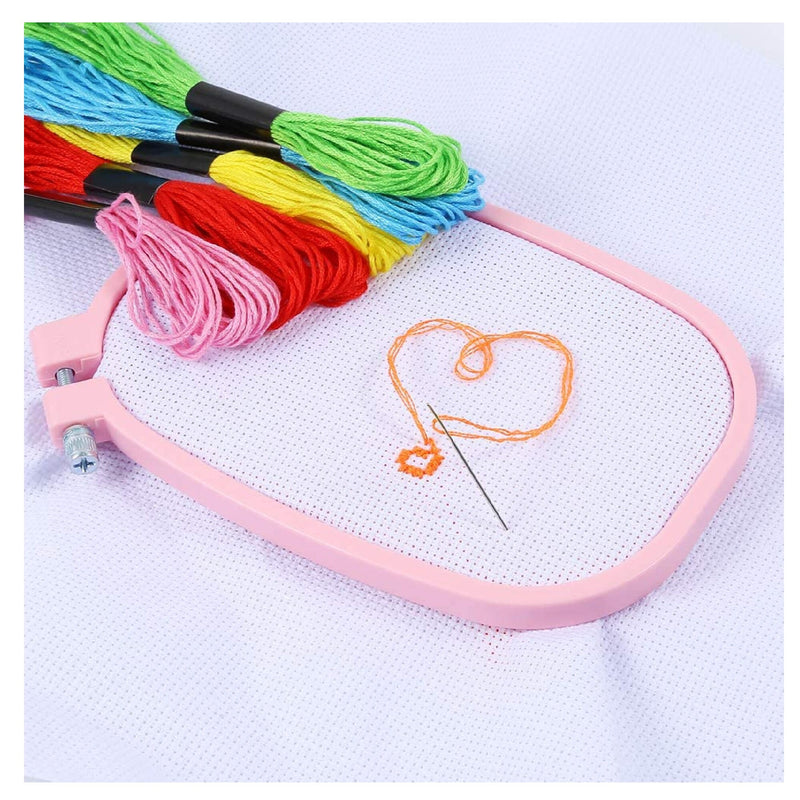  Pllieay 4 Pieces 4 Sizes Square Embroidery Hoops, Cross Stitch  Hoop and ABS Plastic Embroidery Hoops for DIY Embroidery Project