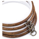 Joybest 4 Pieces 6 Inch Round Embroidery Hoops | Circular Display Frame | Wood Embroidery Kits