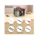 NIUBEE Acrylic Pen Pencil Holder 7 Compartments | Multi-capacity Marker Storage Art Supply Organizer