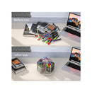 NIUBEE Acrylic Pen Pencil Holder 7 Compartments | Multi-capacity Marker Storage Art Supply Organizer