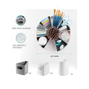 MeCids 360 Rotating Storage Organizer Desk Organizers Pen Holder | 12” Lazy Susan Style Caddy