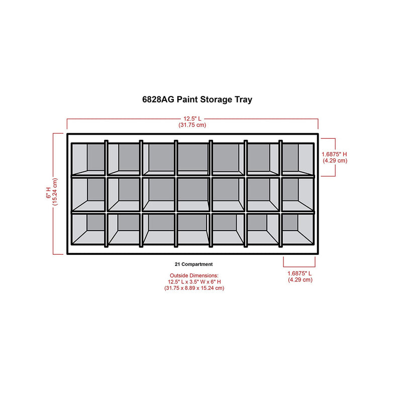 Sanfurney Paint Storage Tray, 21 Compartment Arts and Crafts Supply Storage  Paint Organization