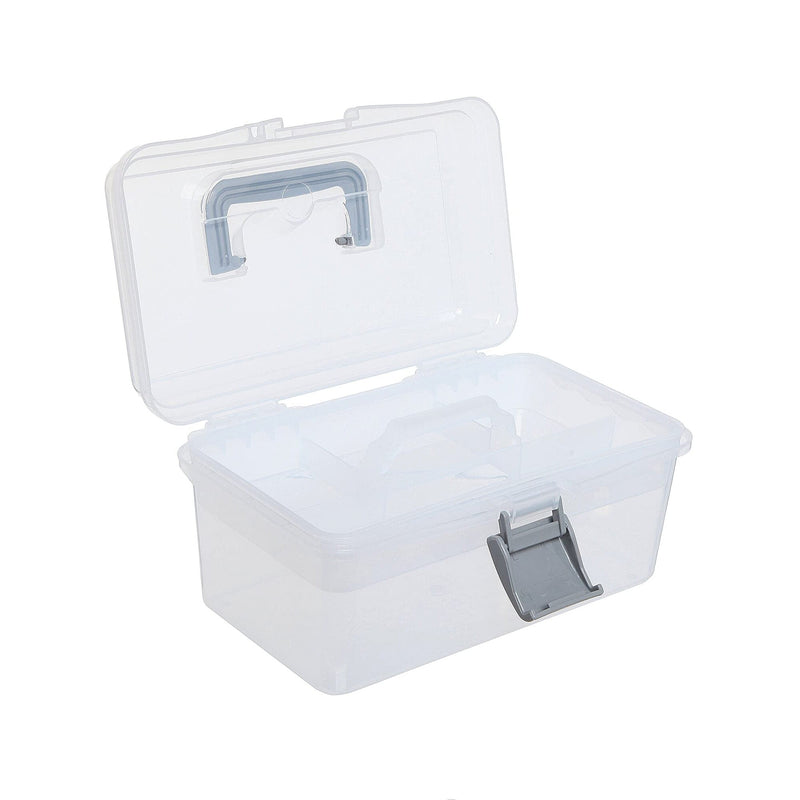 craft tackle storage box MyGift Clear Gray Empty First Aid Storage Box