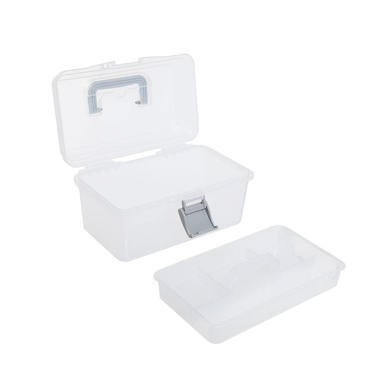 crafts tackle storage box MyGift Clear Gray Empty First Aid Storage Box