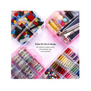 SGHUO 6-Tier Stackable Storage Container Box with 60 Adjustable Compartments | Plastic Toys Organizer Case for Beads | Lego