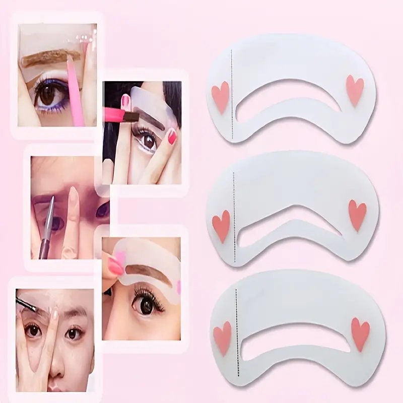 1 Pack Eyebrow Stencil Durable Reusable Drawing Template Eyebrow Guide Shaping Template DIY Makeup Tool