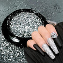 Glitter Nail Powder Light Reflection Sparkling Triangle Glitter Holographic Nail Glitter Dust Laser Silver Mirror Effect Nail Art Decoration