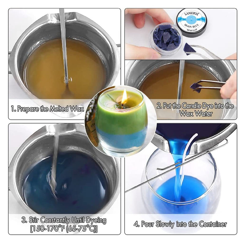 Candle Dye | 32 Colors Wax Dye For Candle Making (0.2 oz Per Color) DIY Candle Color Dye For Soy Max