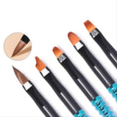 5 Pcs Colorful Handle Nail Art Brush Kit Acrylic UV Gel Extension Builder Painting Pattern DIY Drawing Pen Manicure Set