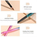 5 Pcs Colorful Handle Nail Art Brush Kit Acrylic UV Gel Extension Builder Painting Pattern DIY Drawing Pen Manicure Set