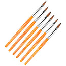 3 Pcs Metal Round Top Nail Art Gel Extension Builder Painting Liner Brushes | Drawing Flower Petal Pen Kit Manicure Tools Set