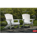 Keter 2 Pack Alpine Adirondack Resin | Outdoor Furniture Patio Chairs with Cup Holders