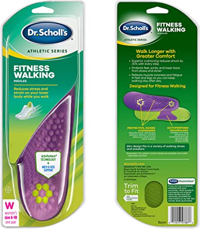 Dr. Scholl s Fitness Walking Insoles Reduce Stress and Strain on you