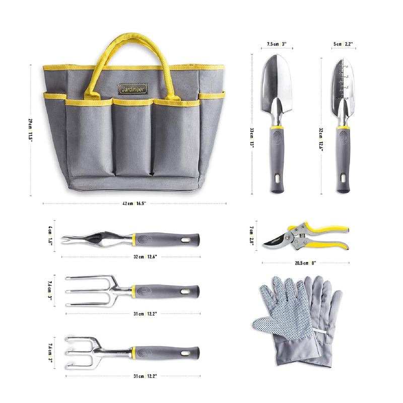 Jardineer Garden Tools Set | 8 Pieces Garden Tool Kit