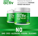 HEMPACTIV Hemp Pain Relief Cream | Hemp + MSM + Arnica + Menthol | Relieve Muscle, Joint & Arthritis Pain