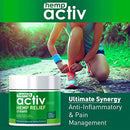 HEMPACTIV Hemp Pain Relief Cream | Hemp + MSM + Arnica + Menthol | Relieve Muscle, Joint & Arthritis Pain