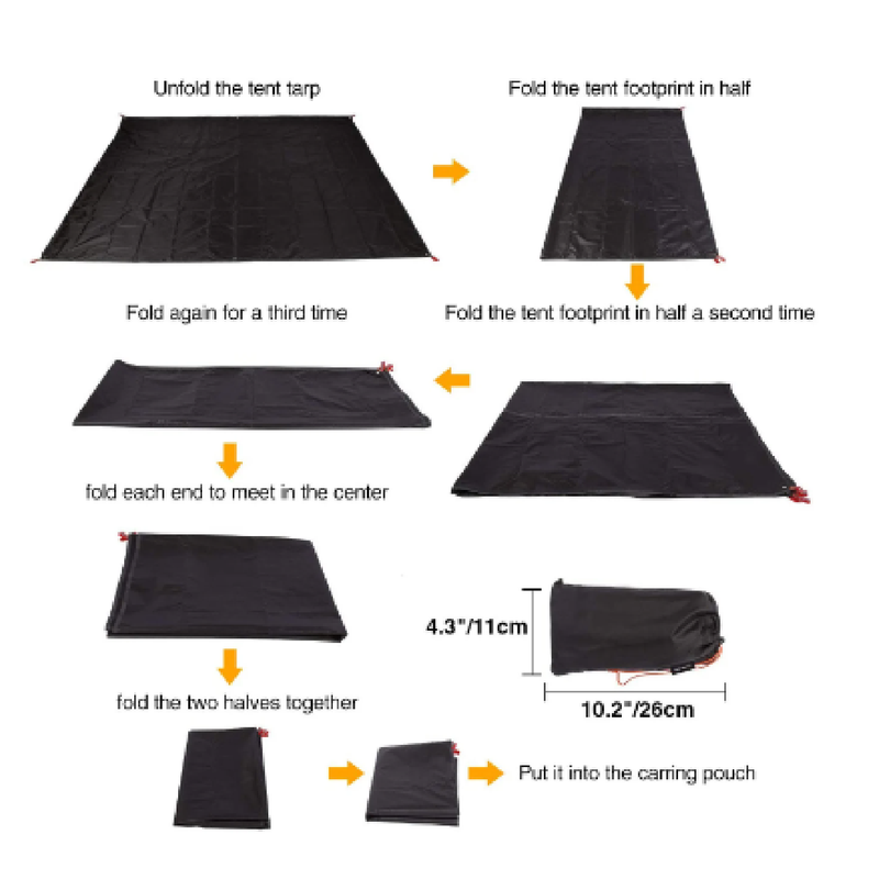 REDCAMP Ultralight Tent Footprintb PU 2000 Waterproof Tarpaulin for Camping Tent