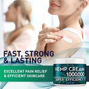 Hemp Pain Relief Cream 1,000,000 - Natural Hemp Extract Cream for Arthritis, Back Pain & Muscle Pain Relief - Efficient Inflammation Cream & Carpal Tunnel Relief