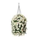 HyeFlora Artificial Flower Basket To Hang | Silk Orchid Flowers | Faux Flower Arrangement For Outdoor Garden | Patio Bag | Inside| Home Decor