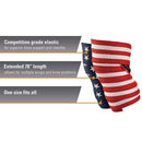Harbinger Red Line 78-Inch Knee Wraps for Weightlifting | Color Flag | Pair