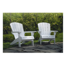 Keter 2 Pack Alpine Adirondack Resin | Outdoor Furniture Patio Chairs with Cup Holders