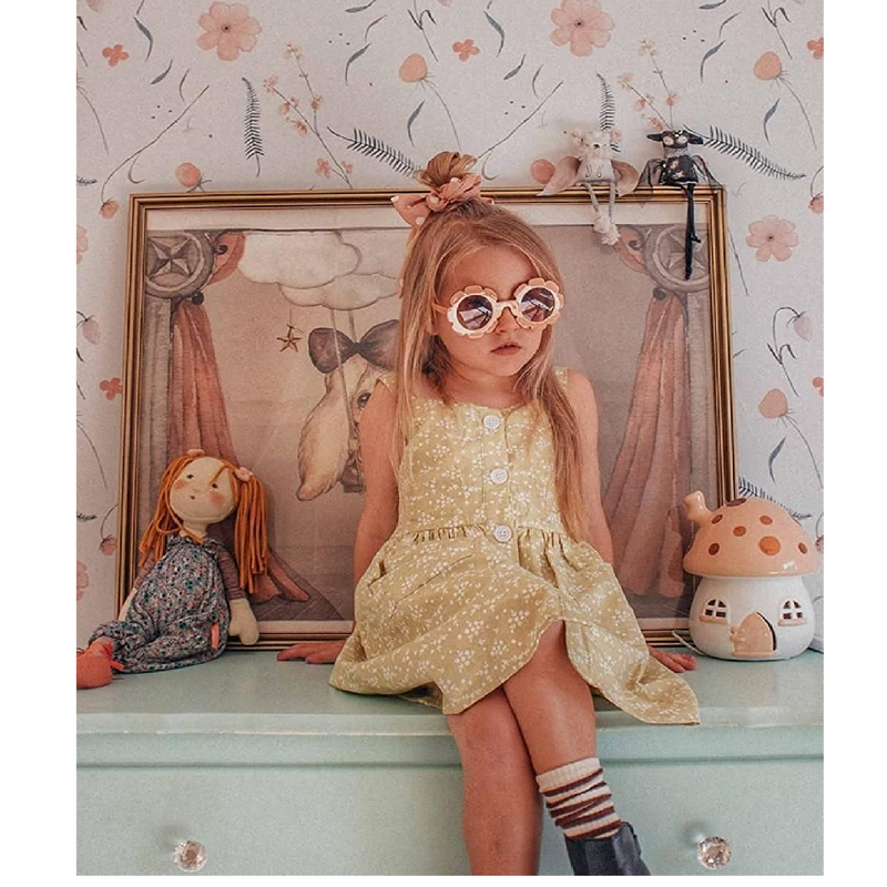 ADEWU Kids Sunglasses | Pretty Glasses With Round Flowers