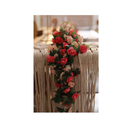 PARTY JOY 5 Artificial Fake Rose Vine Flower Garlands | Pink Ivy Hanging Baskets| Wedding Arch | Garden Background Decoration