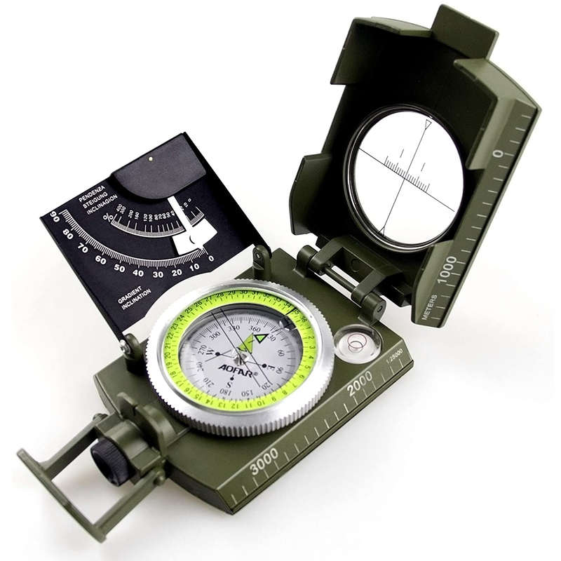 AOFAR Military Compass for Hiking Sighting Lensatic Waterproof