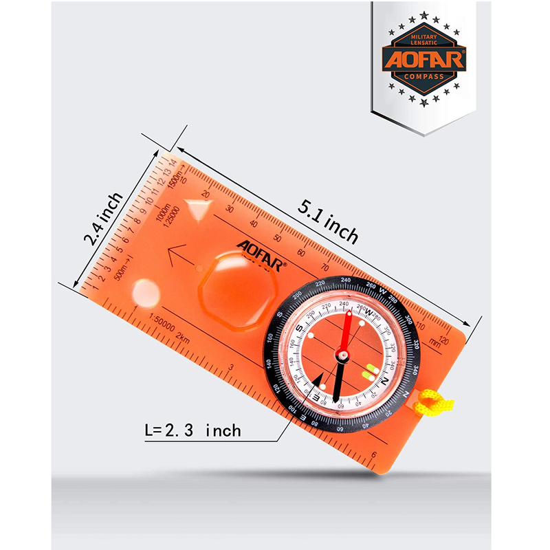 AOFAR Orienteering Compass | Boy Scout Compass for Kids Professional