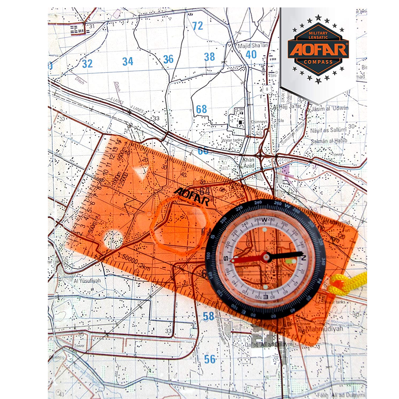 AOFAR Orienteering Compass | Boy Scout Compass for Kids Professional