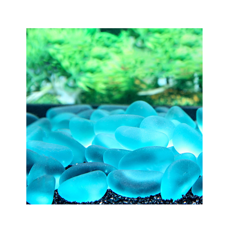 ASIBT Glow in The Dark Pebbles for Outdoor Garden Window Lawn