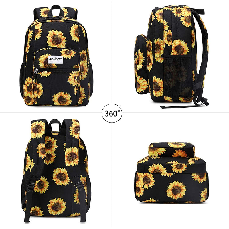 Abshoo Classical Basic Travel Backpack For School Sunflower Black
